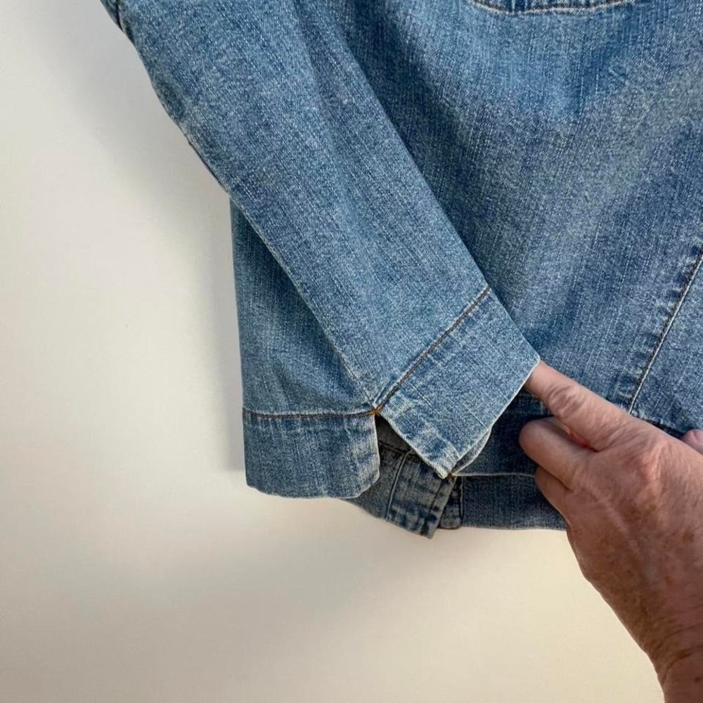 Ralph Lauren denim Co. 12 Blue denim crop top with front pockets - Picture 5 of 6